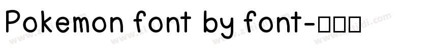 Pokemon font by font字体转换